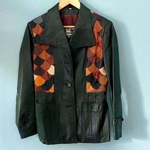 Vintage Dark Green Leather Jacket